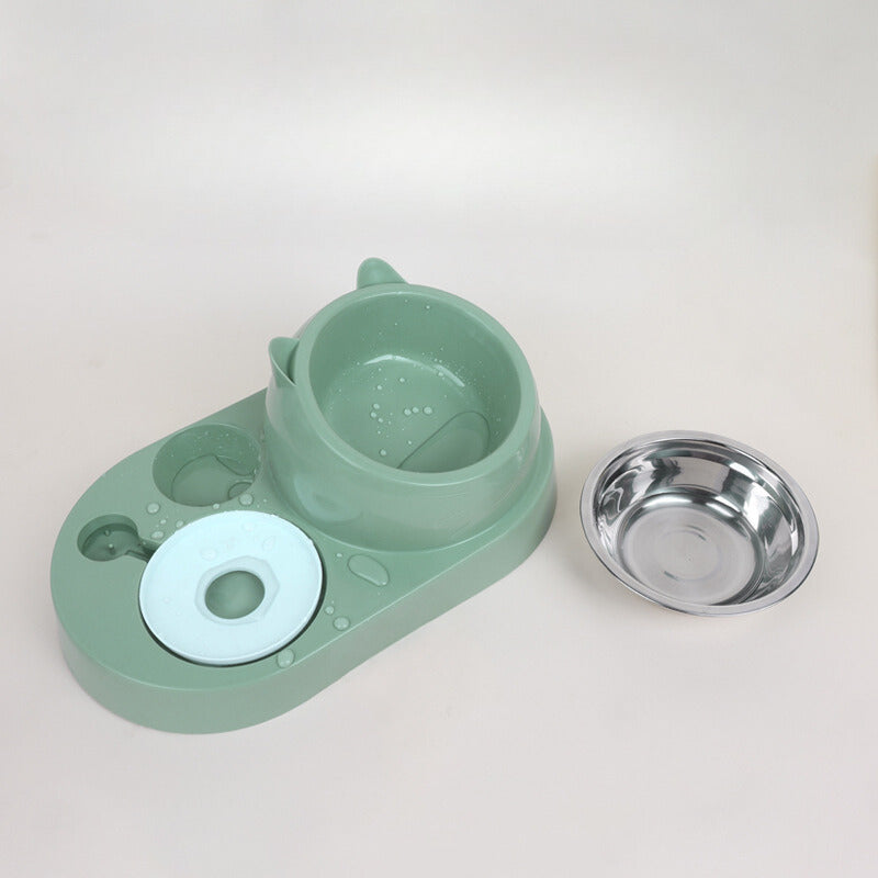 Yingte Pet Food Bowl - Tilted Design with Automatic Water Refill