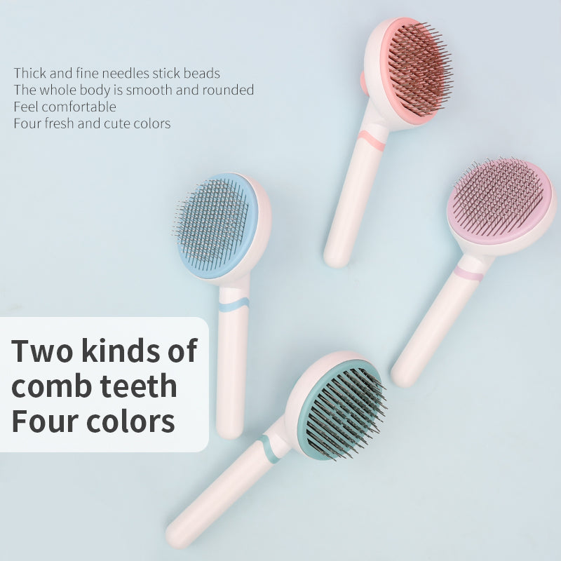 Yingte Pet Hair Removal Needle Comb: Gentle Grooming for Cats and Dogs in Blue!
