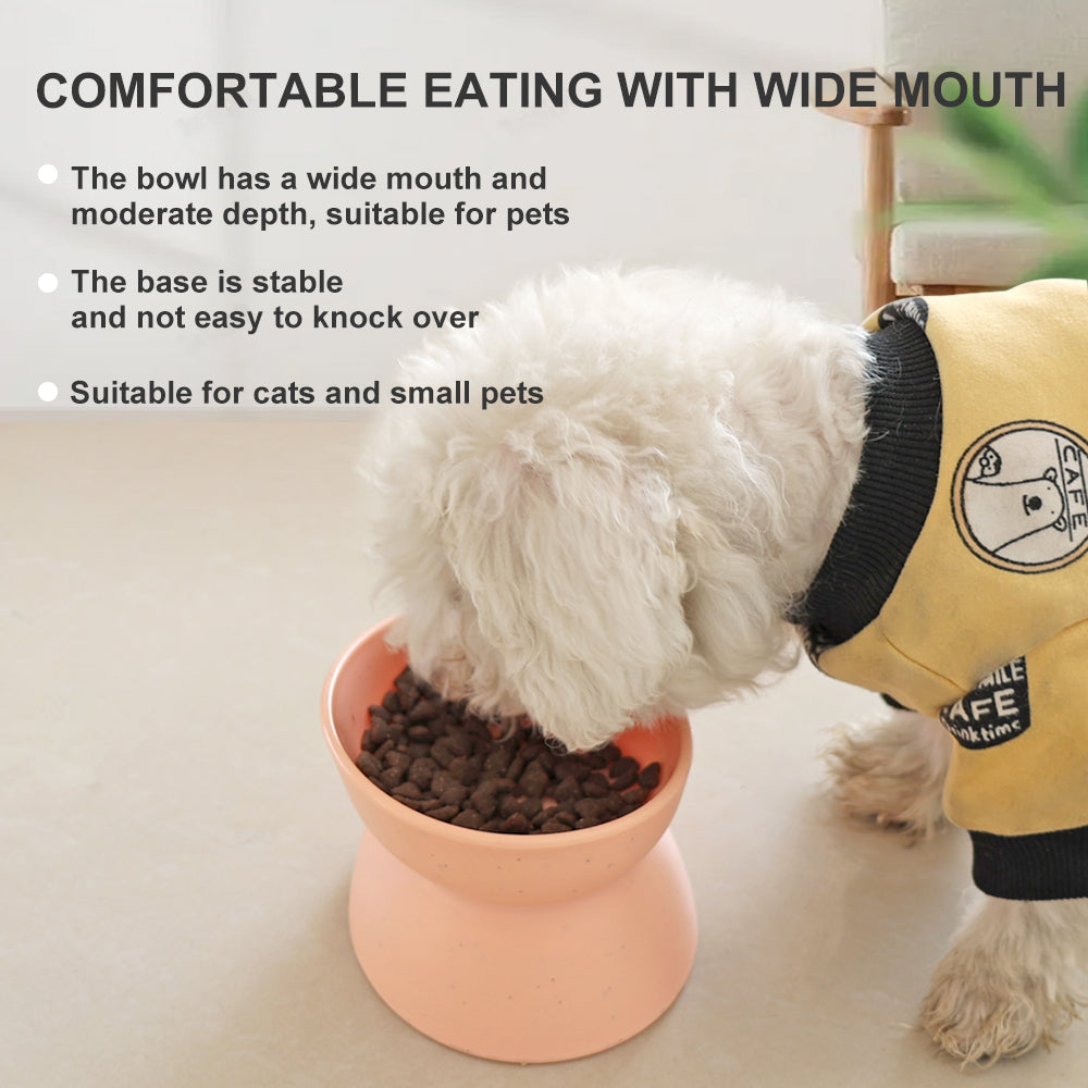 Yingte Pet Feeding Bowl: Cat Bowl with Slanted Rim for Neck Protection - Ideal for Cat Food and Water
