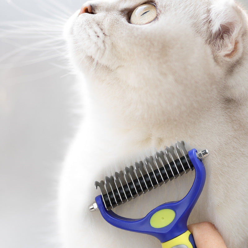 Pet Brother Multi-functional Pet Grooming Tool - Suitable for Cats and Dogs, Lightweight Fur Removal, Easy Detangling, Enjoyable Massage