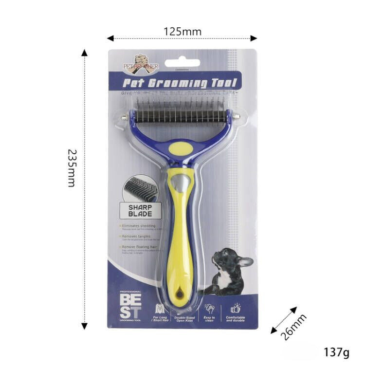 Pet Brother Multi-functional Pet Grooming Tool - Suitable for Cats and Dogs, Lightweight Fur Removal, Easy Detangling, Enjoyable Massage