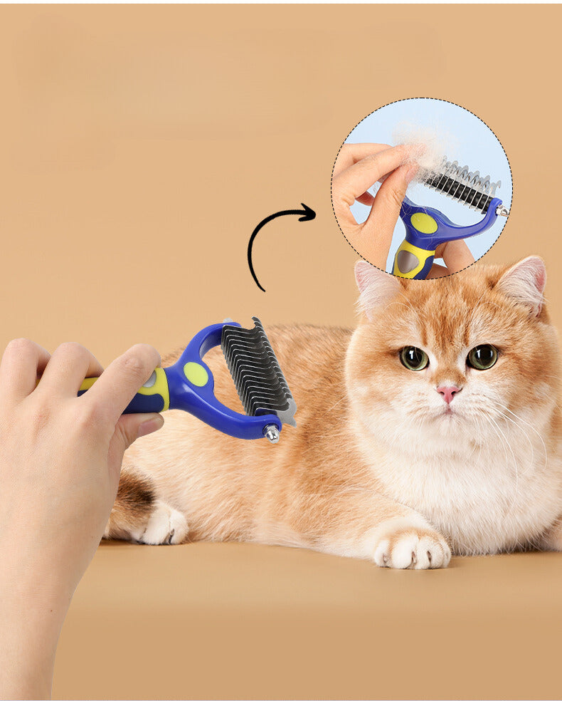 Pet Brother Multi-functional Pet Grooming Tool - Suitable for Cats and Dogs, Lightweight Fur Removal, Easy Detangling, Enjoyable Massage