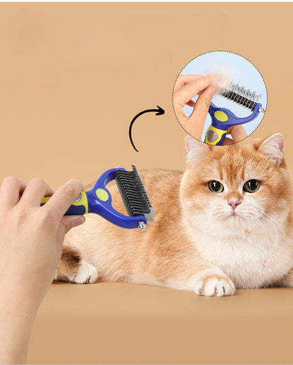 Pet Brother Multi-functional Pet Grooming Tool - Suitable for Cats and Dogs, Lightweight Fur Removal, Easy Detangling, Enjoyable Massage