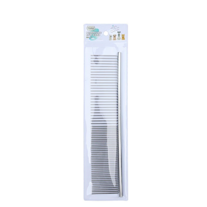 Yingte Pet Grooming Comb for Dogs and Cats - Available in Small and Large Sizes, Metal Construction, Dual Teeth Design