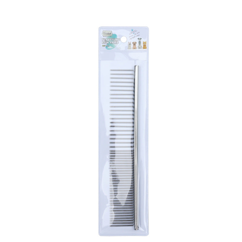 Yingte Pet Grooming Comb for Dogs and Cats - Available in Small and Large Sizes, Metal Construction, Dual Teeth Design