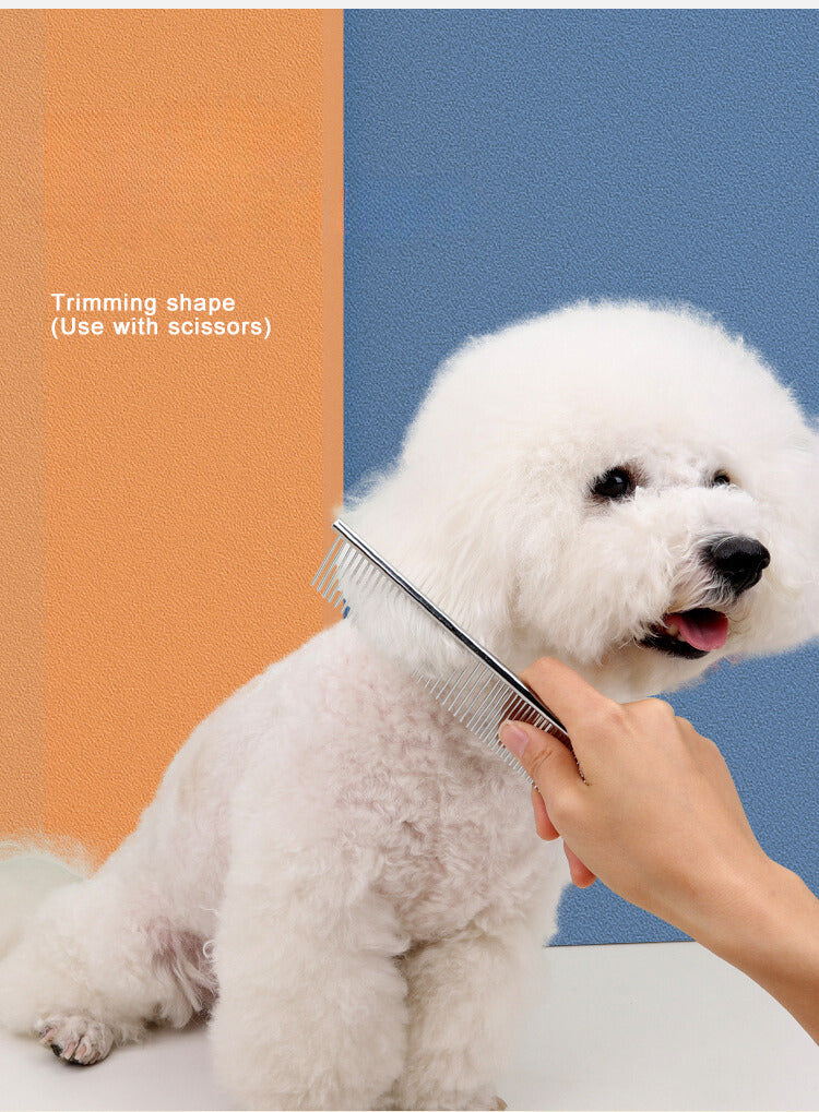 Yingte Pet Grooming Comb for Dogs and Cats - Available in Small and Large Sizes, Metal Construction, Dual Teeth Design