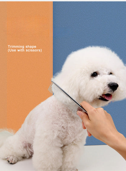 Yingte Pet Grooming Comb for Dogs and Cats - Available in Small and Large Sizes, Metal Construction, Dual Teeth Design