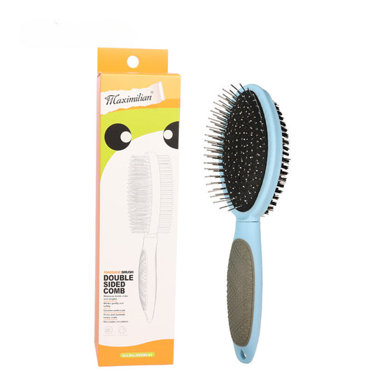 Maximilian Pet Dual-Sided Brush - Pig Bristle Airbag Massage Comb