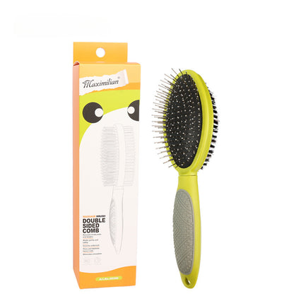 Maximilian Pet Dual-Sided Brush - Pig Bristle Airbag Massage Comb