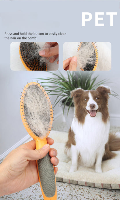 Maximilian Pet Dual-Sided Brush - Pig Bristle Airbag Massage Comb