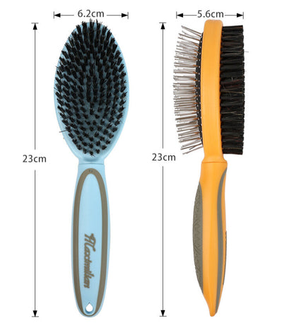 Maximilian Pet Dual-Sided Brush - Pig Bristle Airbag Massage Comb