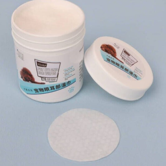 Yingte Pet Tear Stain and Ear Cleaning Wipes - 130 Wipes per Canister