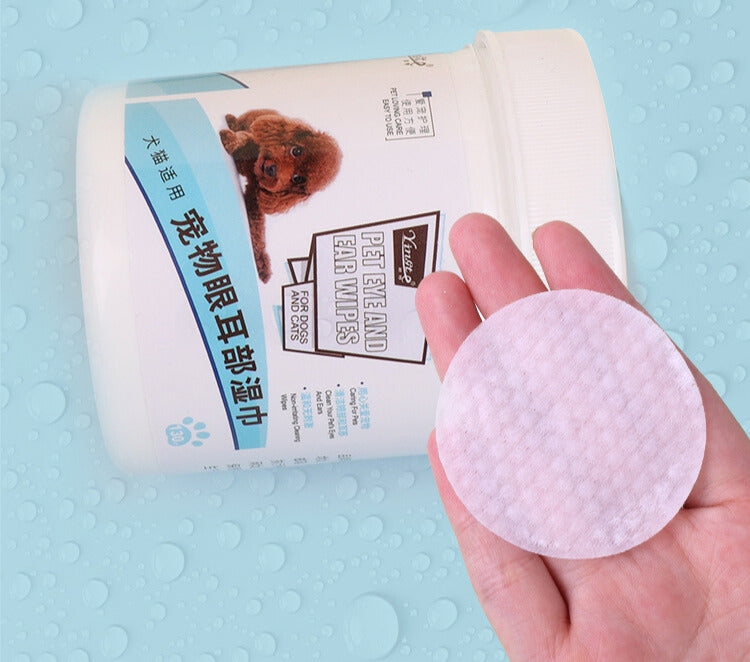 Yingte Pet Tear Stain and Ear Cleaning Wipes - 130 Wipes per Canister