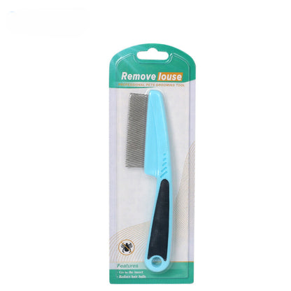 Yingte Pet Flea and Tick Comb - Dense and Spaced Teeth Design, TPR Non-Slip Handle