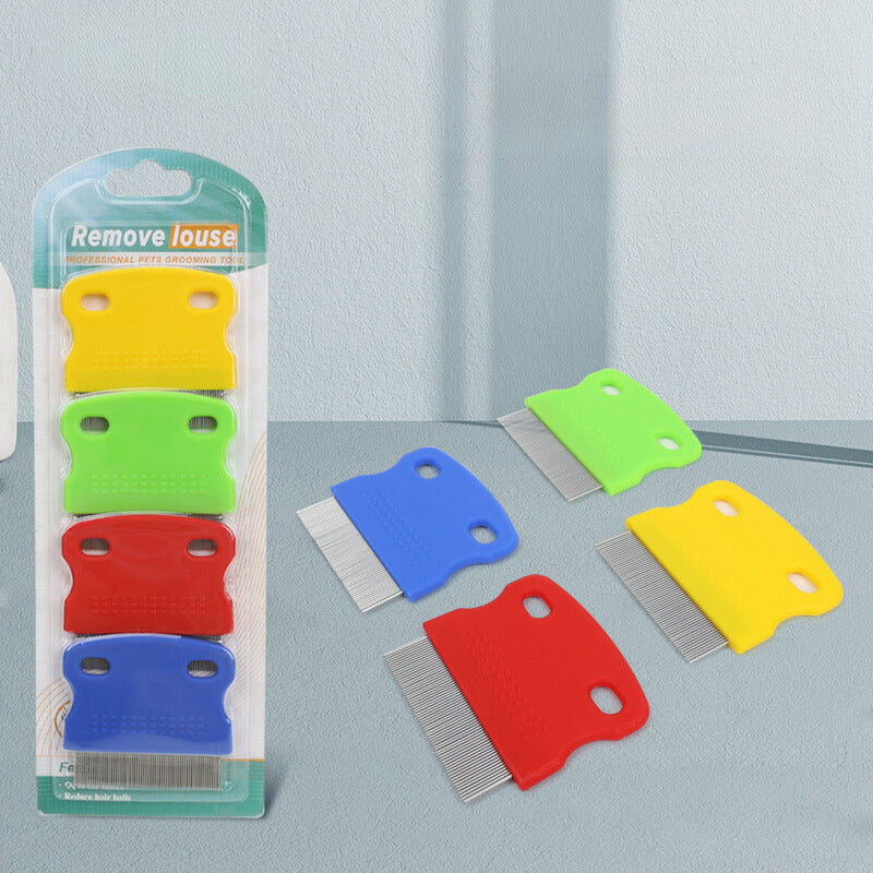 Yingte Candy-Colored Flea Comb Set: Gentle and Effective Flea Removal!