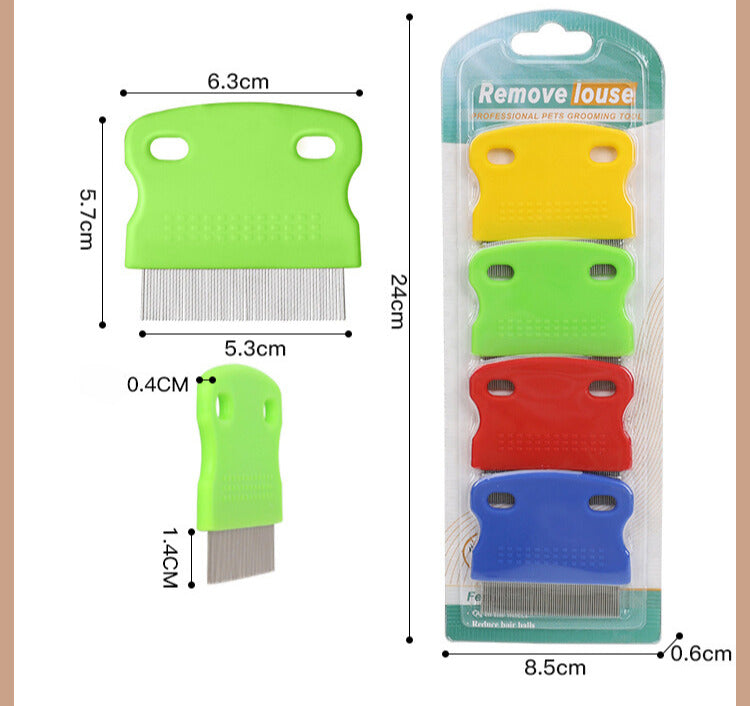 Yingte Candy-Colored Flea Comb Set: Gentle and Effective Flea Removal!