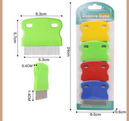 Yingte Candy-Colored Flea Comb Set: Gentle and Effective Flea Removal!