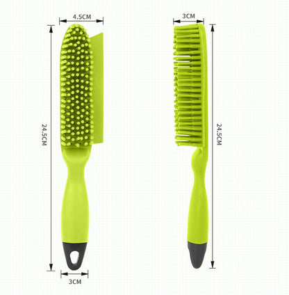 Green Meadow Pet Hair Removal Brush - Sofa and Clothing Cleaning, Dog Bath Massage Brush