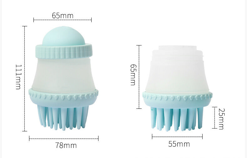 Yingte Pet Bath Brush - Bathing and Massaging Tool, with Bath Gel Storage