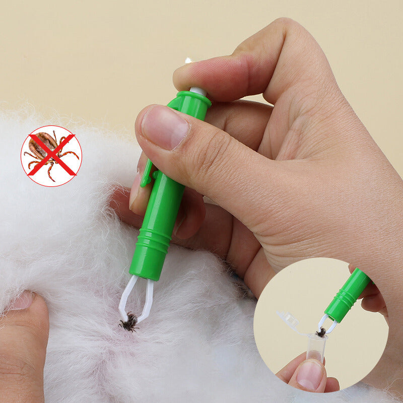 Yingte Pet Bug Catching Tool Set - Includes Flea Comb, Bug Catching Pen, Tick Tweezers, Pointed Tweezers, and Bug Container