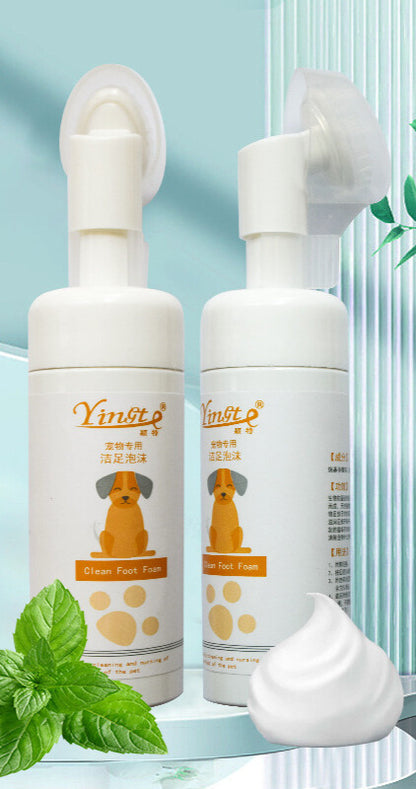 Yingte Pet Foaming Paw Wash - With Soft Silicone Brush Head for Gentle Cleaning