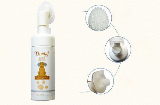 Yingte Pet Foaming Paw Wash - With Soft Silicone Brush Head for Gentle Cleaning