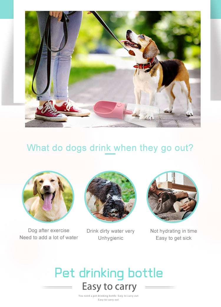 Yingte Pet Portable Water Bottle: Blue, Available in Two Sizes for On-the-Go Hydration!