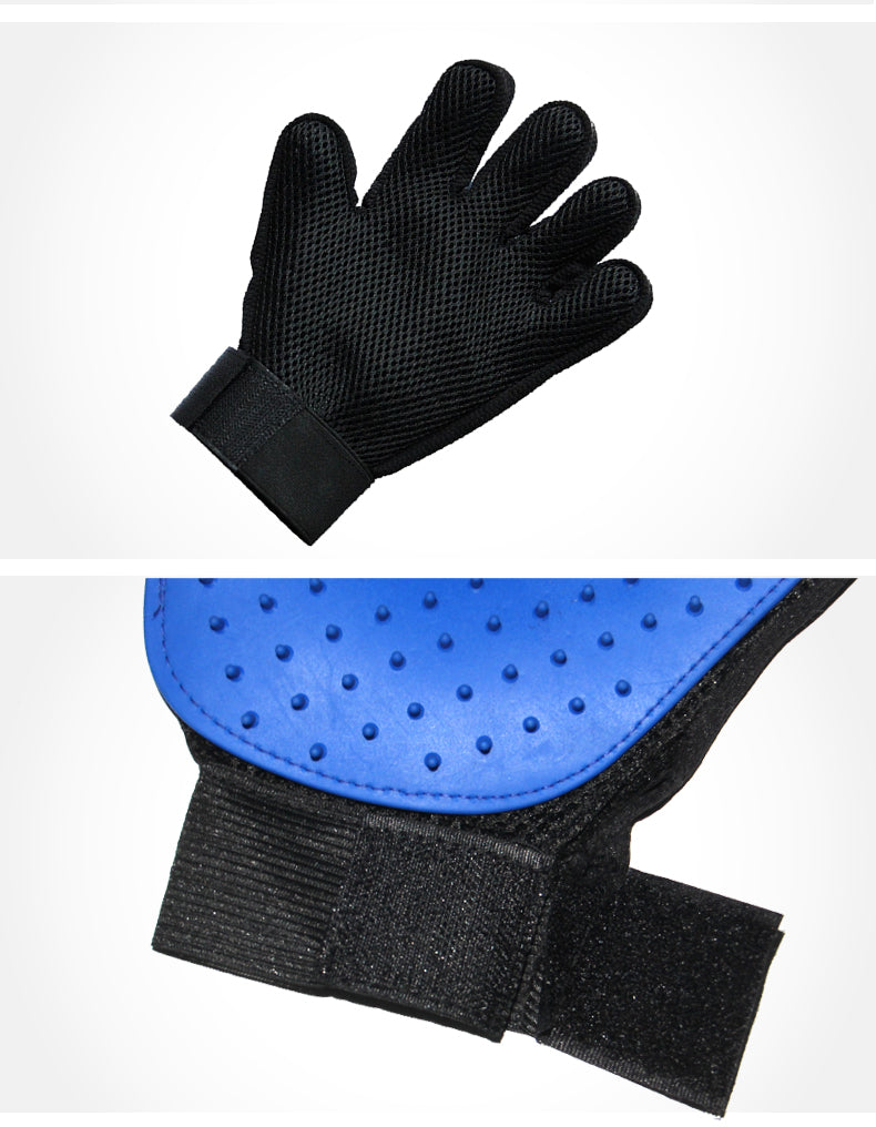 Yingte Pet Five-Finger Bathing Glove: Versatile Dog Bathing, Cat Grooming, Massage, and Hair Removal Tool in Blue!