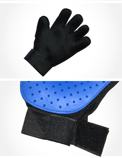 Yingte Pet Five-Finger Bathing Glove: Versatile Dog Bathing, Cat Grooming, Massage, and Hair Removal Tool in Blue!