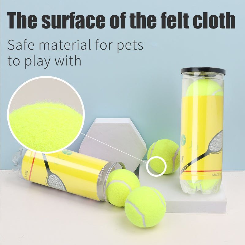 Yingte Dog Toy: Bouncy Tennis Ball for Medium to Large Dogs, Durable Chew Toy with Rubber Training Ball