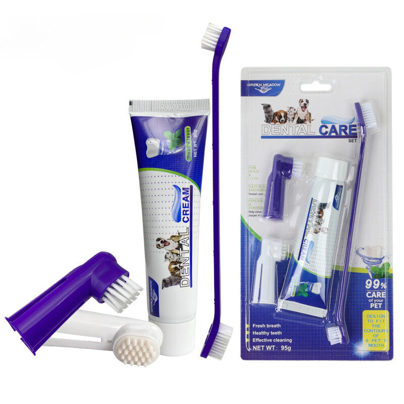 Green Meadow Pet Dental Care Set: Complete Oral Hygiene for Your Furry Friends!