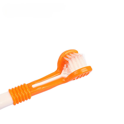 Maximilian Three-Sided Pet Toothbrush Set: Complete Dog Oral Cleaning Supplies for Gentle Dental Care!