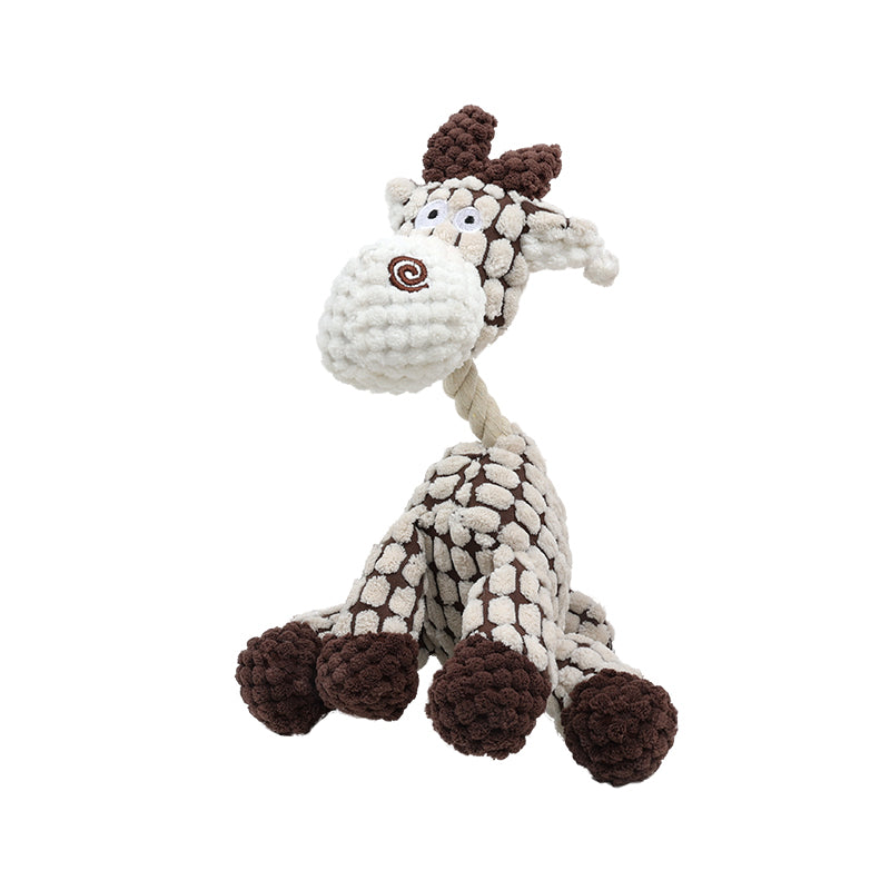 Yingte Cow-shaped Pet Plush Toy with Sound Module