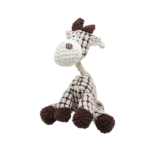 Yingte Cow-shaped Pet Plush Toy with Sound Module