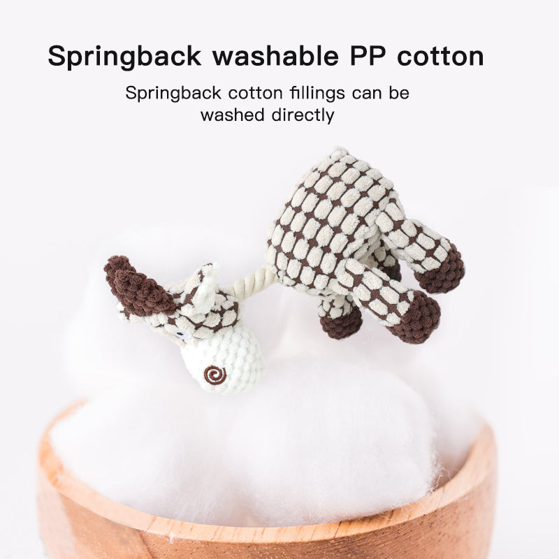 Yingte Cow-shaped Pet Plush Toy with Sound Module