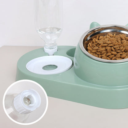Yingte Pet Food Bowl - Tilted Design with Automatic Water Refill
