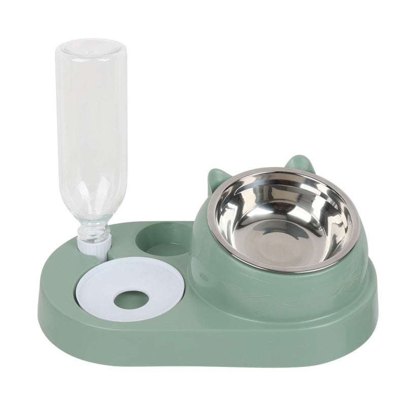 Yingte Pet Food Bowl - Tilted Design with Automatic Water Refill