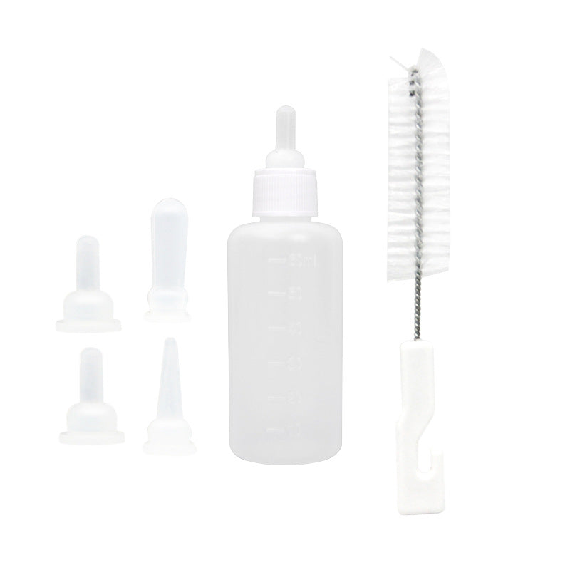 Green Meadow Pet Nursing Bottle for Puppies and Kittens - Soft TPR Nipple, Multiple Replacements