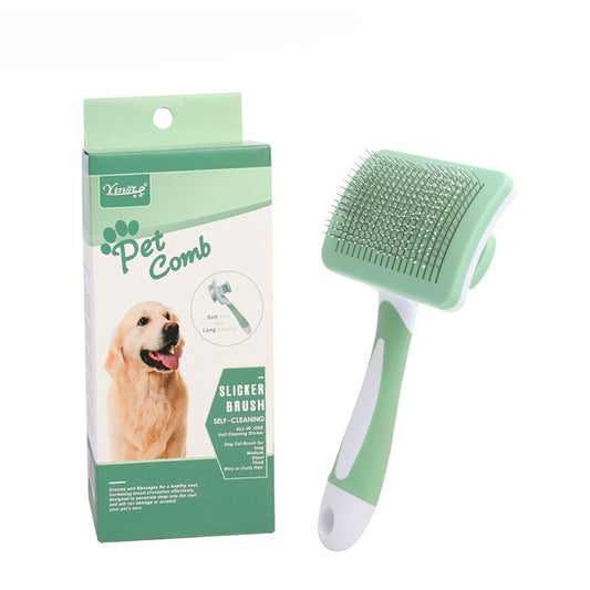 Yingte Pet Needle Comb: Versatile Grooming for Dogs and Cats in Refreshing Green!