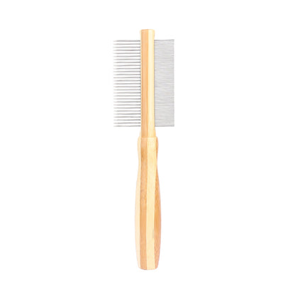 Yingte Dual-Sided Wooden Pet Hair Comb - Gentle and Versatile