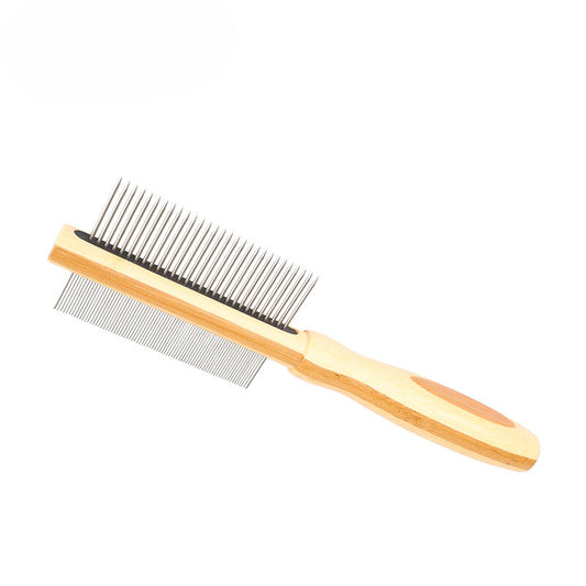 Yingte Dual-Sided Wooden Pet Hair Comb - Gentle and Versatile