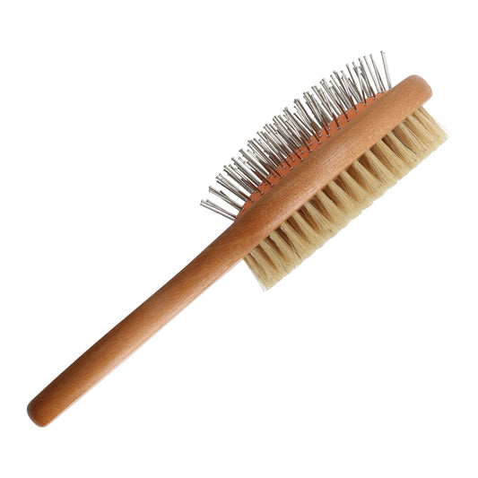 Yingte Luxury Wooden-Handled Pet Grooming Brush: Beauty, Detangling, and Floating Fur Removal!