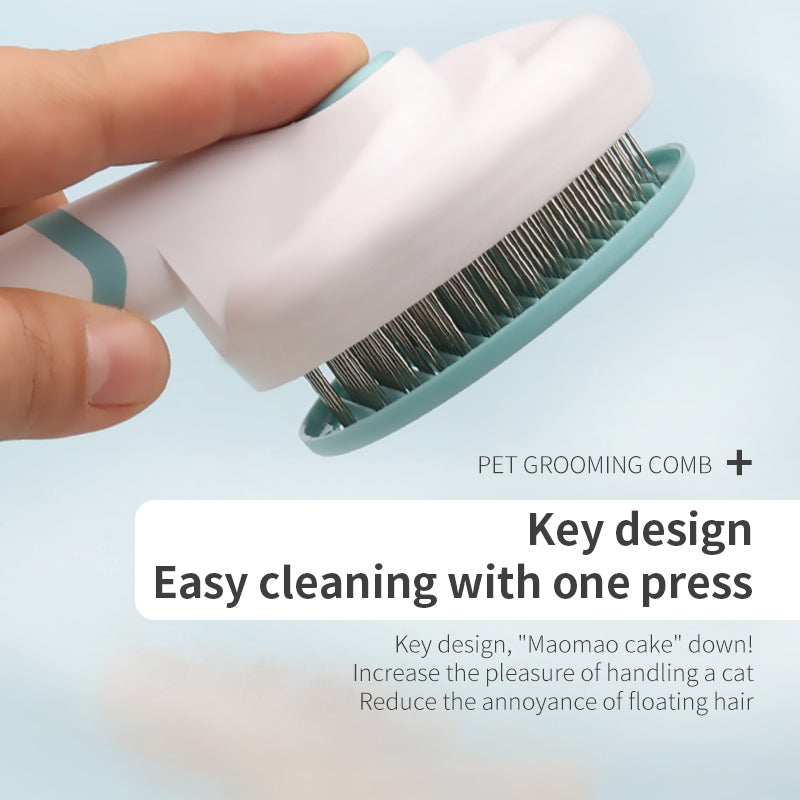 Yingte Pet Hair Removal Needle Comb: Gentle Grooming for Cats and Dogs in Blue!