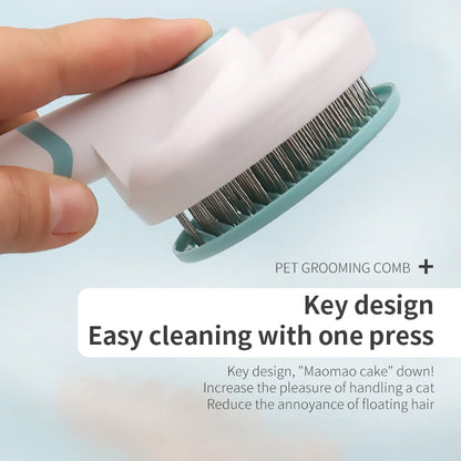 Yingte Pet Hair Removal Needle Comb: Gentle Grooming for Cats and Dogs in Blue!