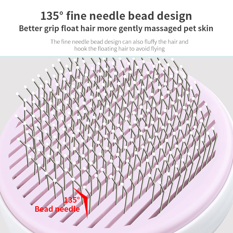 Yingte Pet Hair Removal Needle Comb: Gentle Grooming for Cats and Dogs in Blue!