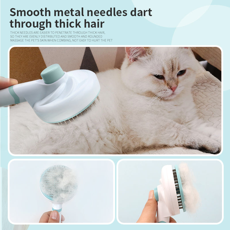Yingte Pet Hair Removal Needle Comb: Gentle Grooming for Cats and Dogs in Blue!