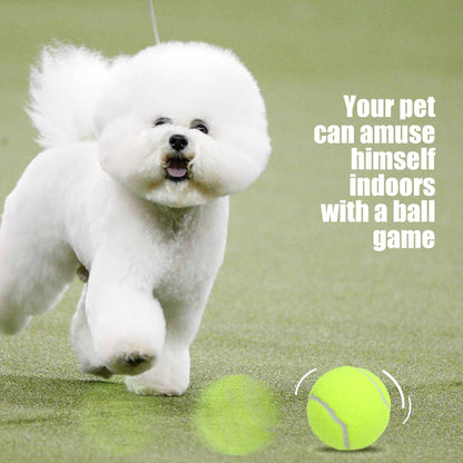 Yingte Dog Toy: Bouncy Tennis Ball for Medium to Large Dogs, Durable Chew Toy with Rubber Training Ball