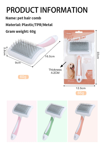 Yingte Pet Needle Comb: Expert Hair Removal for Cats and Dogs in Pink and Green!