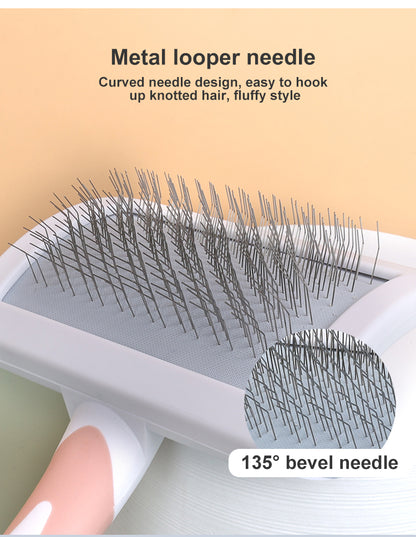 Yingte Pet Needle Comb: Expert Hair Removal for Cats and Dogs in Pink and Green!