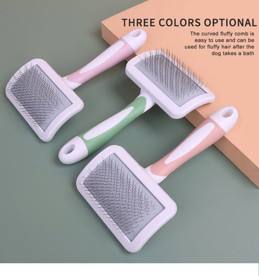 Yingte Pet Needle Comb: Expert Hair Removal for Cats and Dogs in Pink and Green!